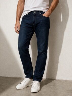 PAIGE Lennox Slim Fit Jeans 34 Hale Dark Wash Stretch Denim Men